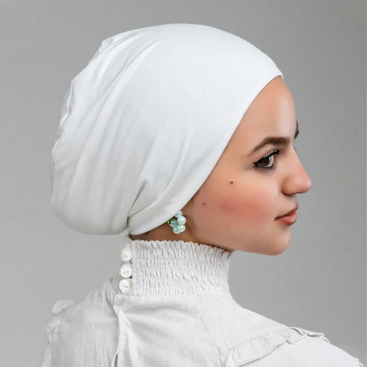 Bandana Cotton - ムスリム女性用ホットソリッドコットンモダールジャージーヒジャブ、ターバンチューブキャップ、伸縮性ベースインナーキャップ、ヘッドウェア、女性用ボンネットハット
