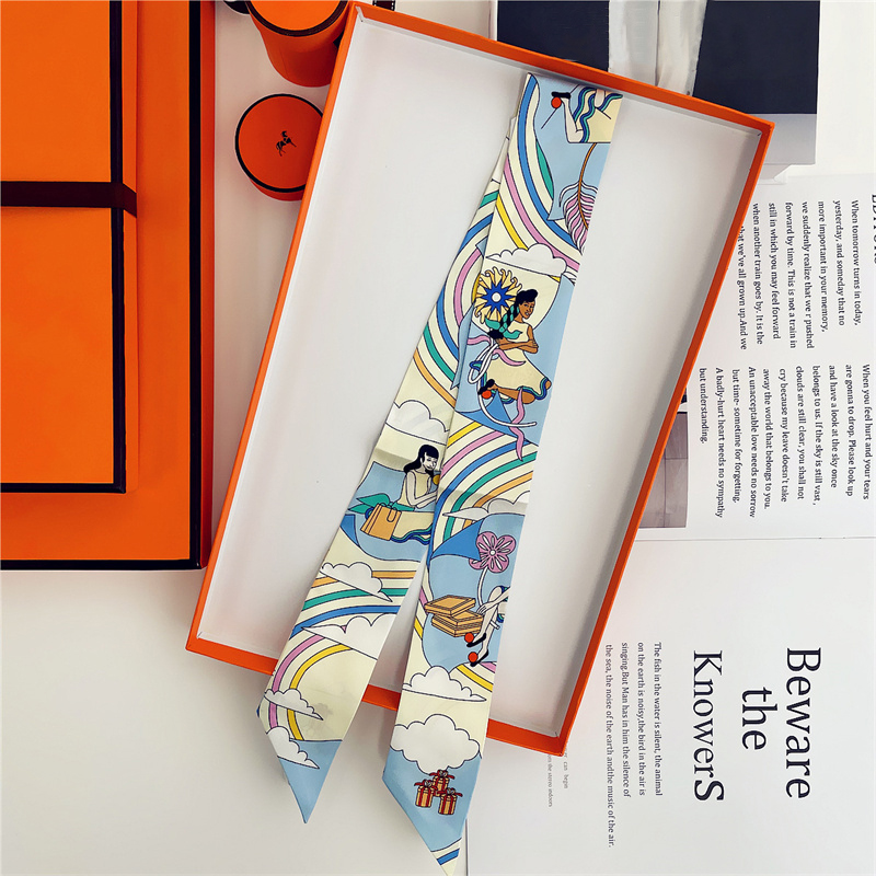 女性 100% 桑シルクスカーフヘアバンドラップバッグハンド - Silk Neck Scarf のレビューと価格