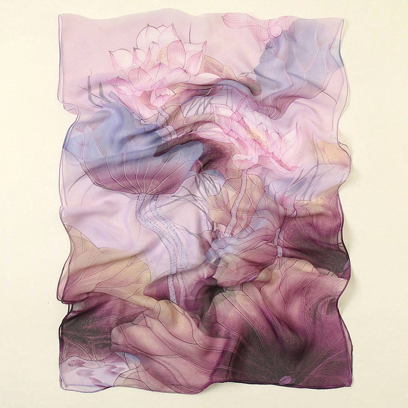 高級ブランドの女性のビーチスカーフ花シルクショールデザインプ - Silk Neck Scarf のレビューと価格