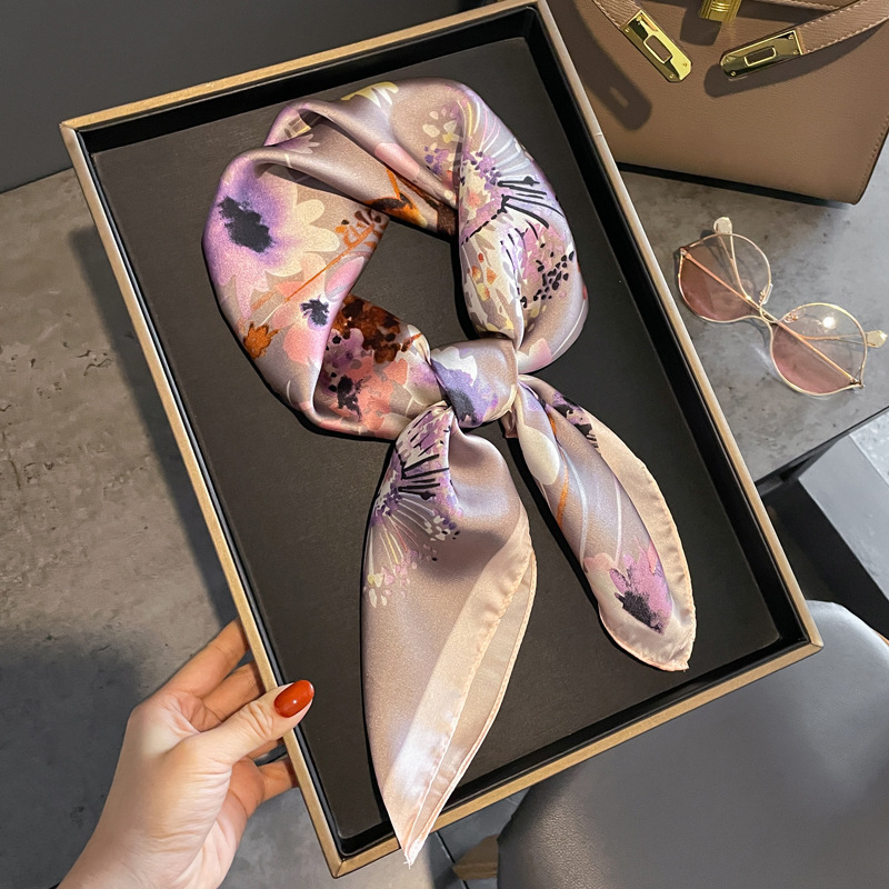 女性用シルクプリントのデザインスカーフ,ネクタイ,ハンドバッ - Ascot Neck Scarf のレビューと価格