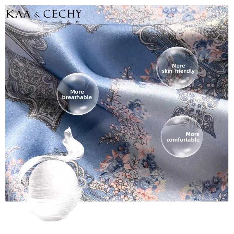 バロック花柄 100% 桑シルク正方形スカーフ 50 センチ - Silk Neck Scarf のレビューと価格